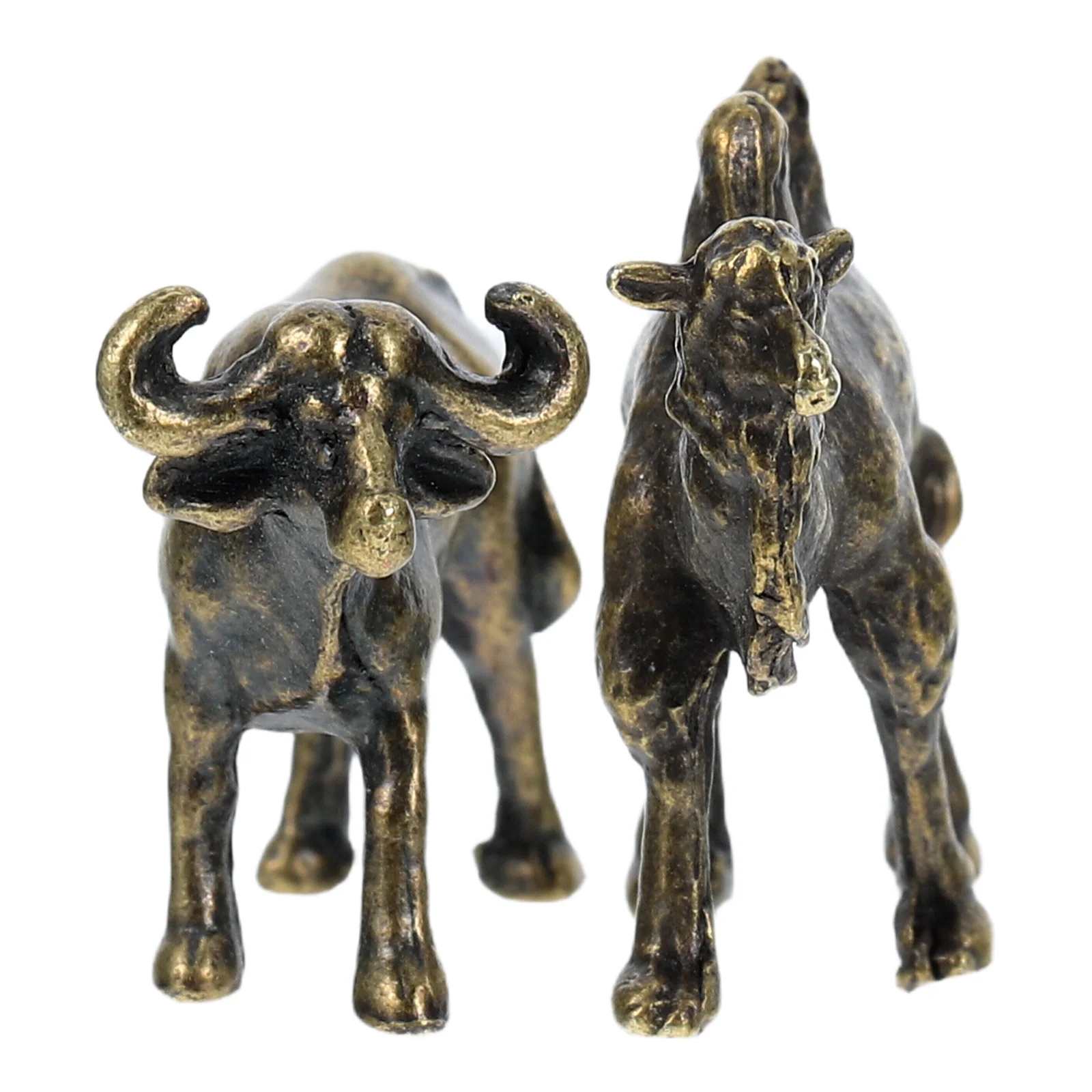 

2pcs Miniature Micro Landscape Ornaments Copper Animal Figurines Durable Alloy Desktop Sculptures For Home Decor Bookshelf