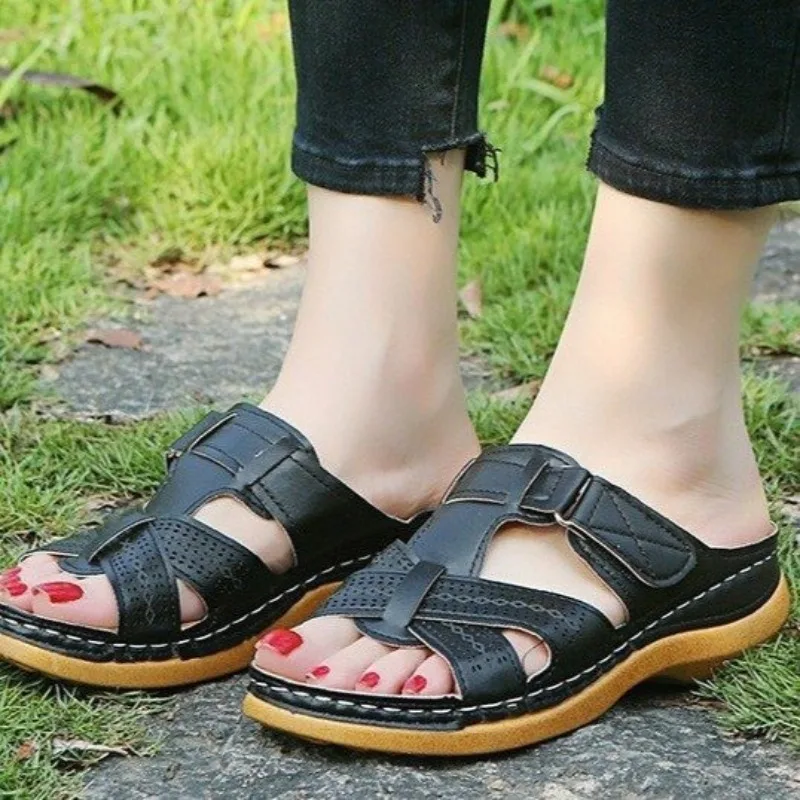 

Casual Women Sandals 2025 New Platform Sandals for Women Wedge Women Shoe Hollow Out Velcro Lightweight Shoes Sandalias De Mujer