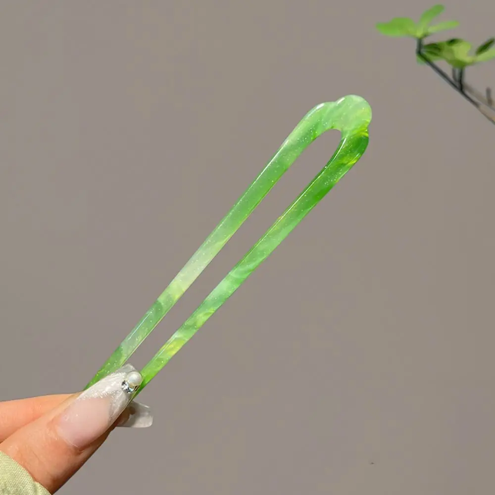 

Acetic Acid U Shape Hairpin Hair Sticks for Buns Hair Chopstick Chinese Style Hair Stick Hanfu Headwear Chinese Style Women