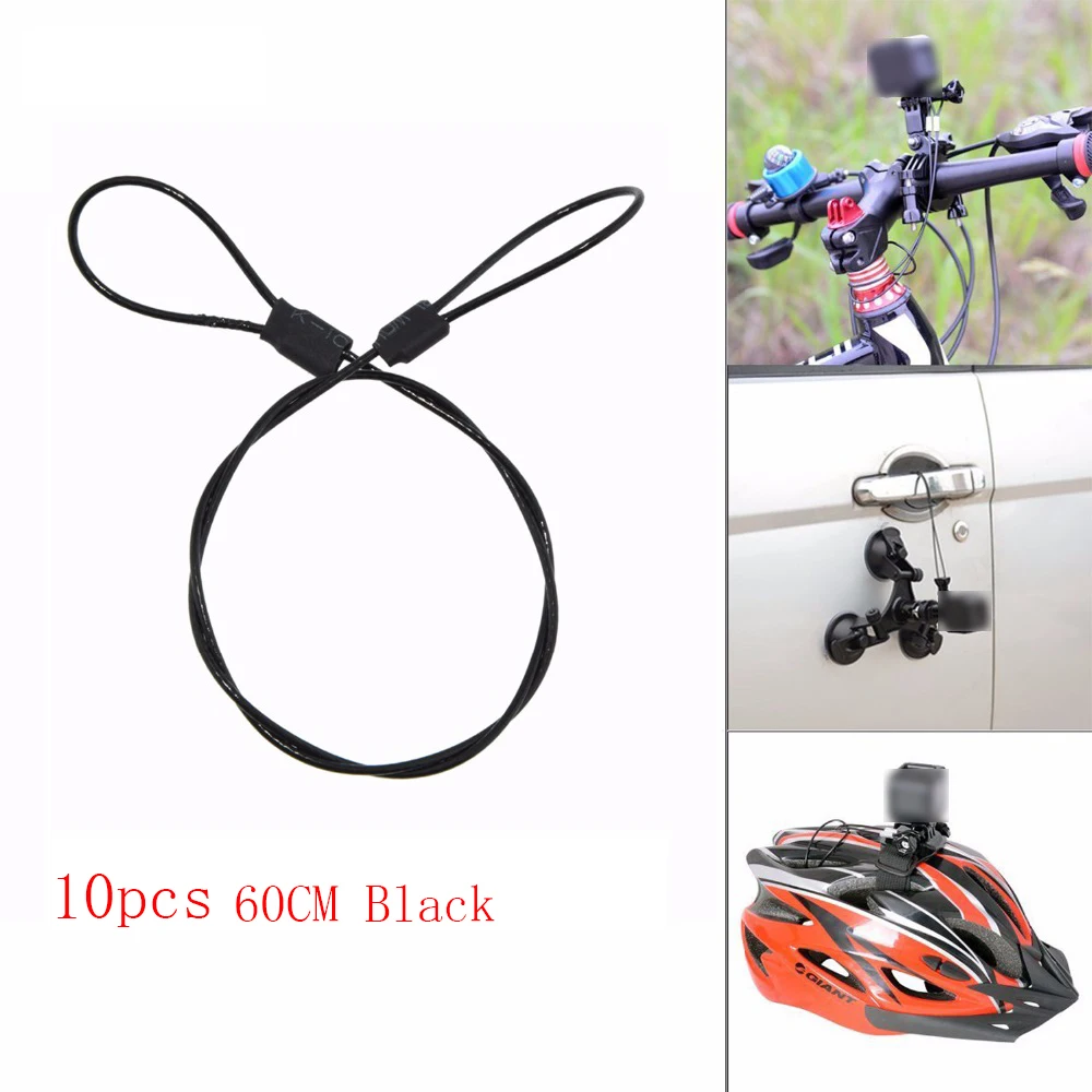 

SIOTI 10pcs 60cm Steel Rope Wire Rope for Screw For DJI Osmo Action Camera for GoPro 12/11/10 for Insta360 X5/X4 Camera Accessor