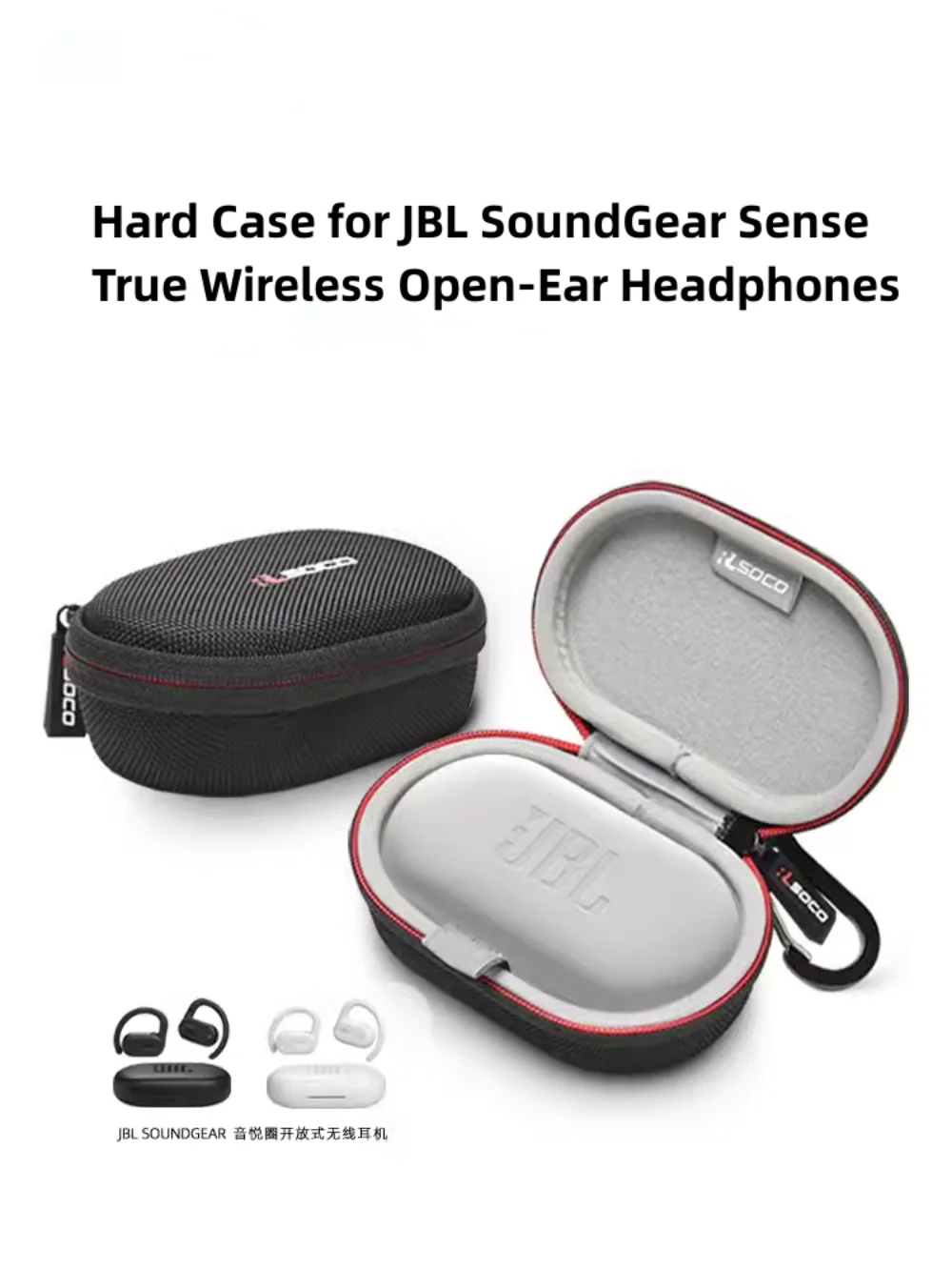 

Portable Travel Storage Bag for BL SoundGear Sense True Wireless Headphones,Rugged EVA Hard Shell Cover with Shockproof Interior