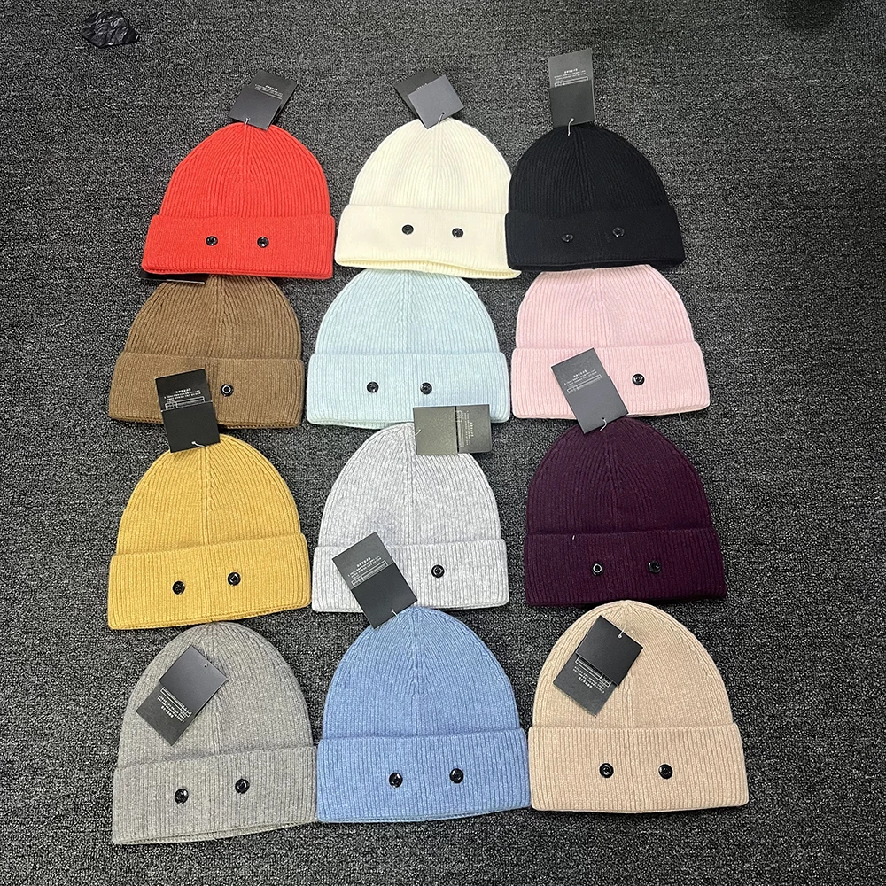 Best Quality 1:1 Cross Logo Beanies With Patch Men Women Unisex Casual Knitted Embroidery Badge Beanie Hats