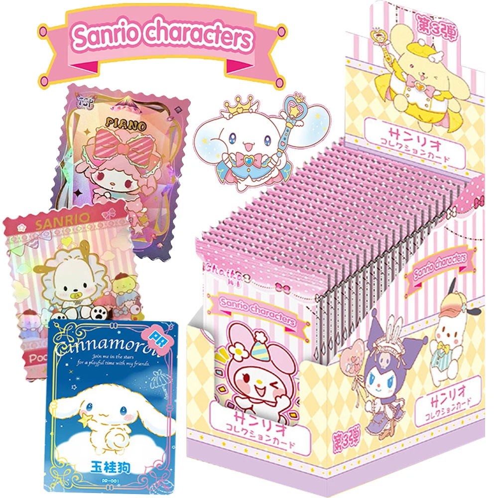 

Popular Sanrio Collection Card Famous Anime IP Kuromi Hello Kitty Cinnamoroll Exquisite High-quality Portrait Cards Kid Toy Gift