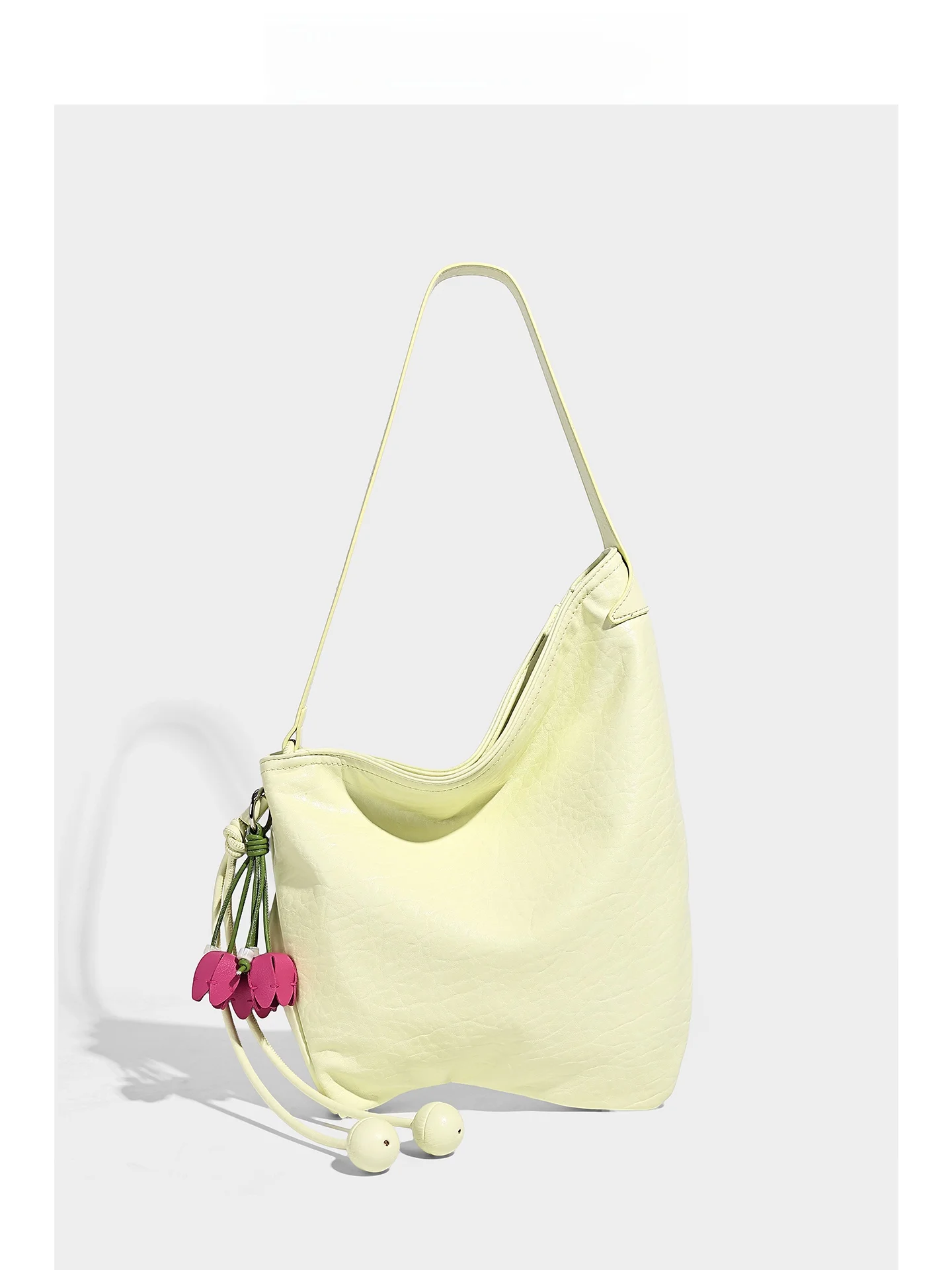 summer-large-capacity-soft-leather-bucket-bag-women's-commuter-underarm-crossbody-bag-viewpoint-dopaamine-color-series-handbag