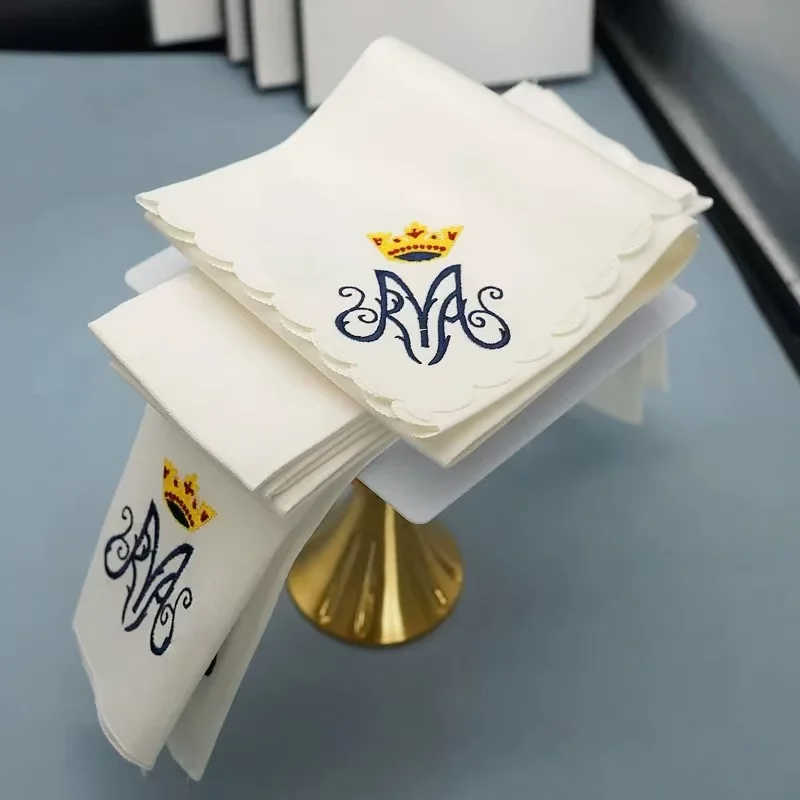 

Nine Fold Cloth Father Mass Liturgy Chalice Coaster Gauze Embroidery Pall Corporal Saran Wrap Catholicism Mass Ceremony Supplies