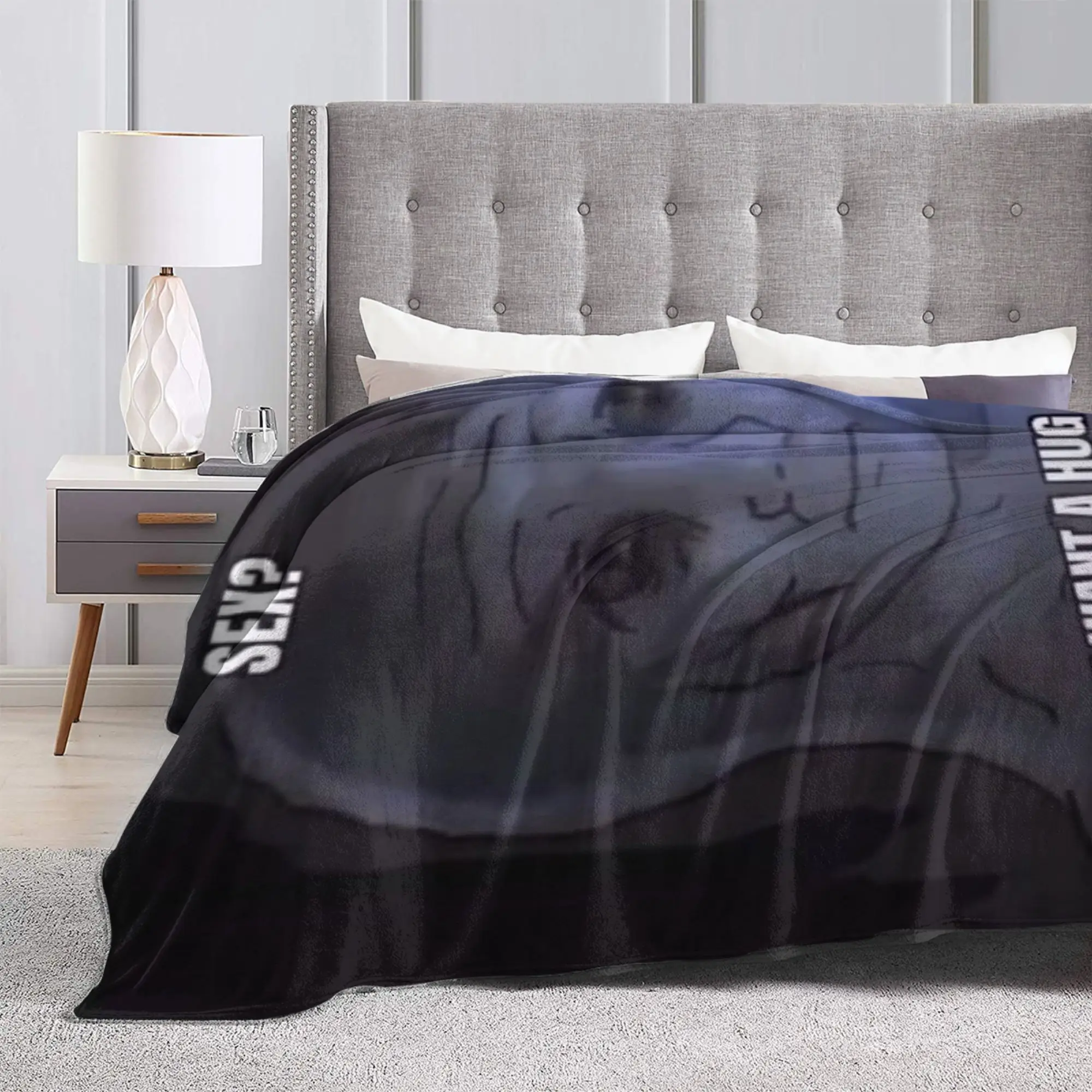 Wojak Meme رمي بطانية للأريكة لينة مريحة بطانية قطيفة 50x60 بوصة أحجام متعددة المفارش لجميع المواسم #3