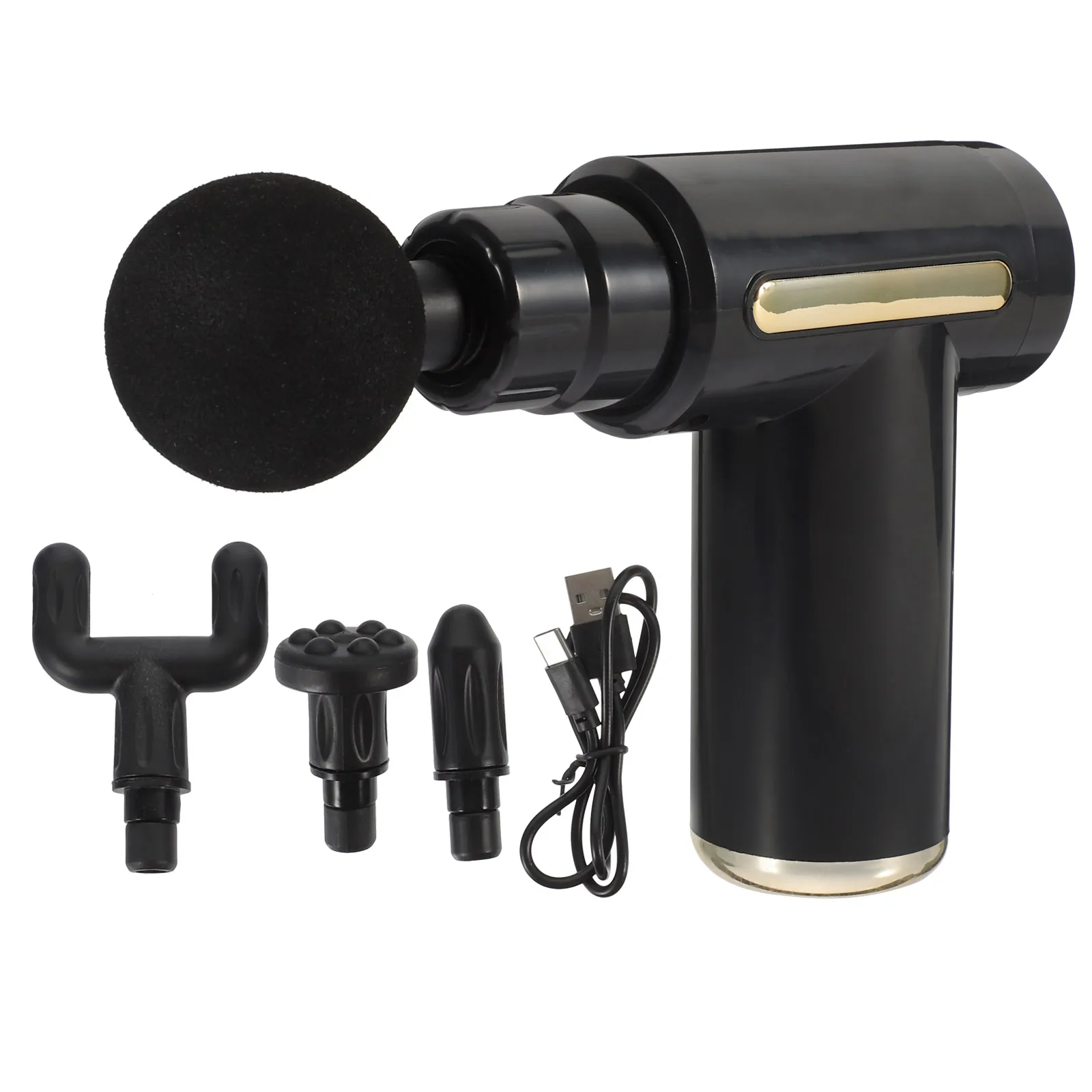 

Fascia Gun Massager 720 Dark Night Black Muscle Relaxation Electric Massager Handheld Body Tool Neck Waist Legs Back Feet Six