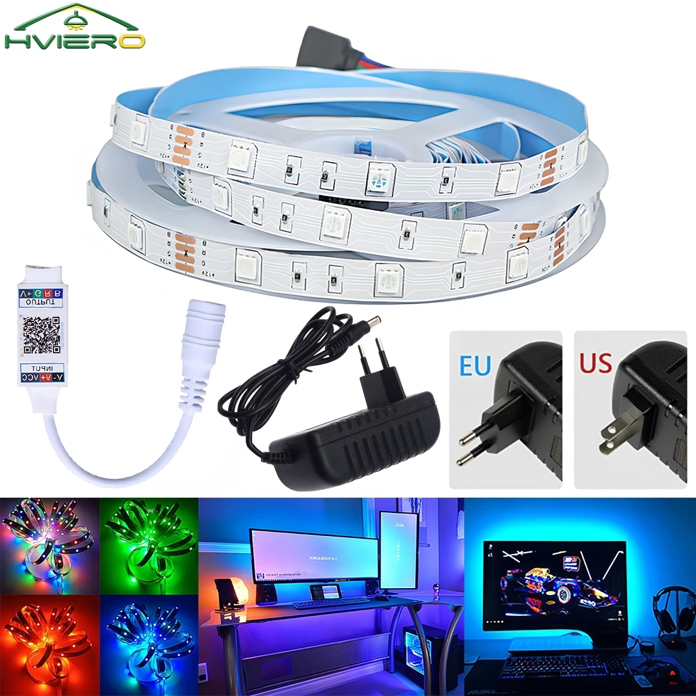 

270LED Strip 5m 10m RGB SMD Tape Holiday Decoration Halloween 2835 Flexible Lamp Led Lights DC 12V Christmas Bluetooth Control