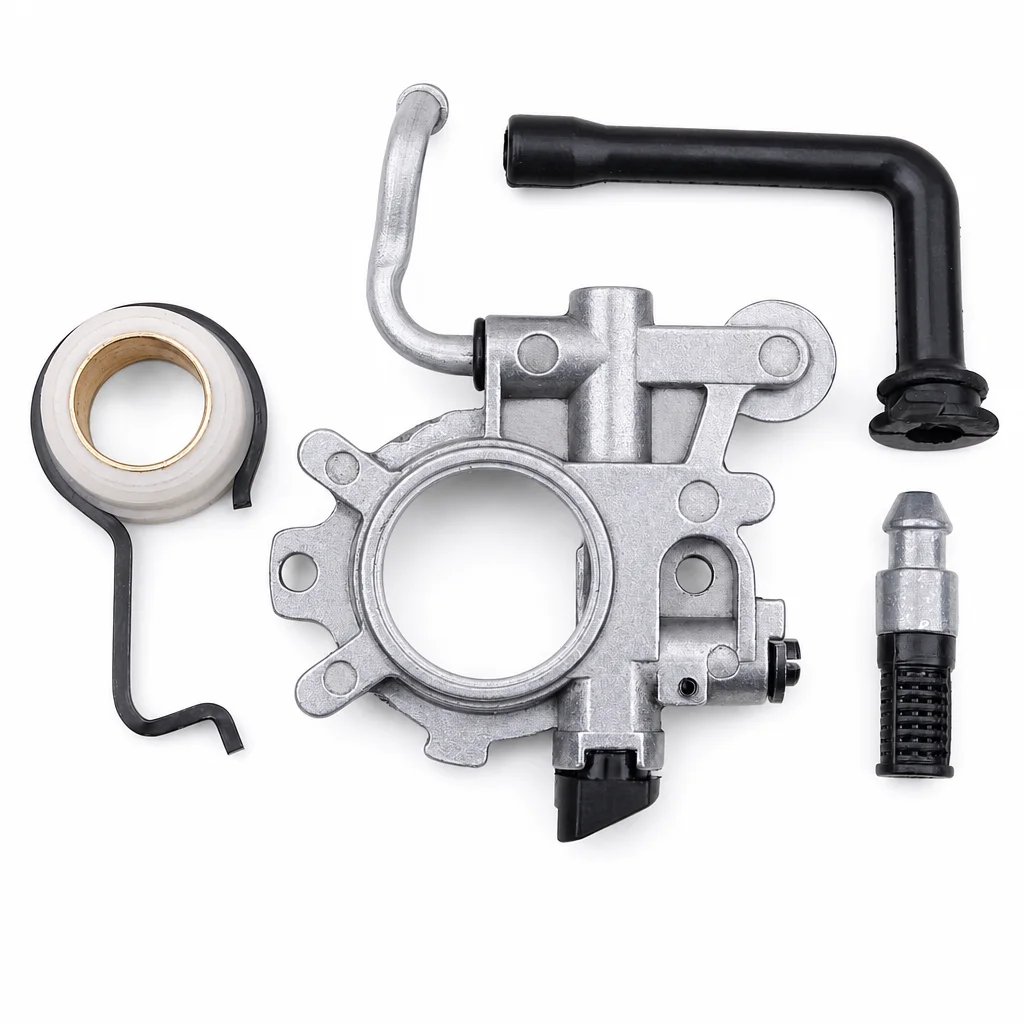 Oiler Oil Pump Worm Gear Oil Line Filter Repair Kit For Stihl 044 MS440 Chainsaw Saw Parts Replaces 1128 640 3205 1128 640 7112