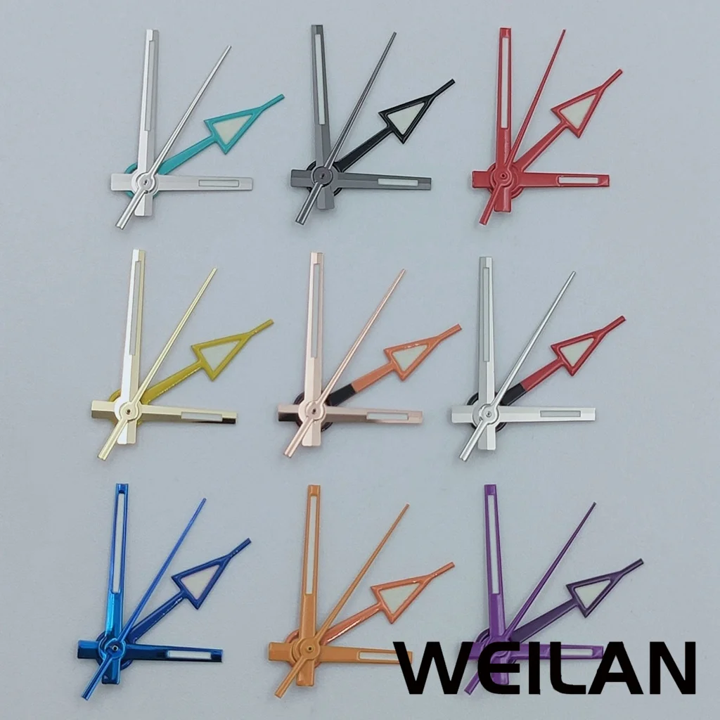 Silver Red Orange Green Blue Gold Gun Rose Gold Purple Watch Hands Luminous Hands Fit NH34 GMT Movements