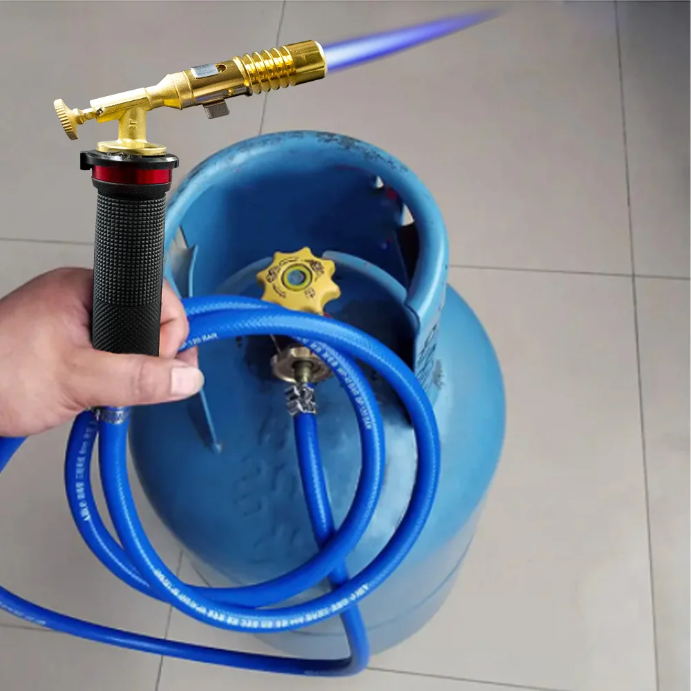 2.5m Flame Welding Torch Copper Aluminum Soldering Tool Liquefied Propane Gas Torch For Precious Metal Melting Gas Torch Blower