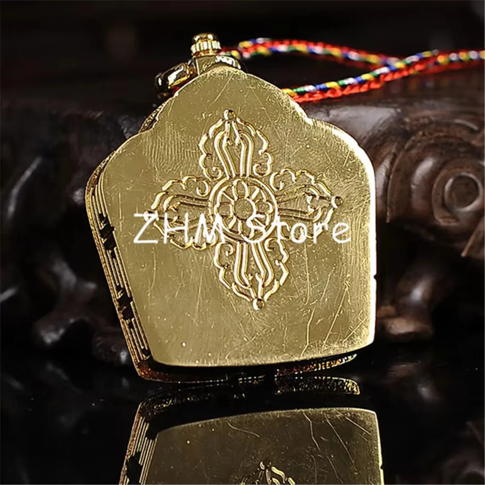 Silver/Gold Plating Buddhist Suppliers Alloy Metal Double Dragon Playing Pearls Decorate Exquisite Gawu Box Tibetan Pendant