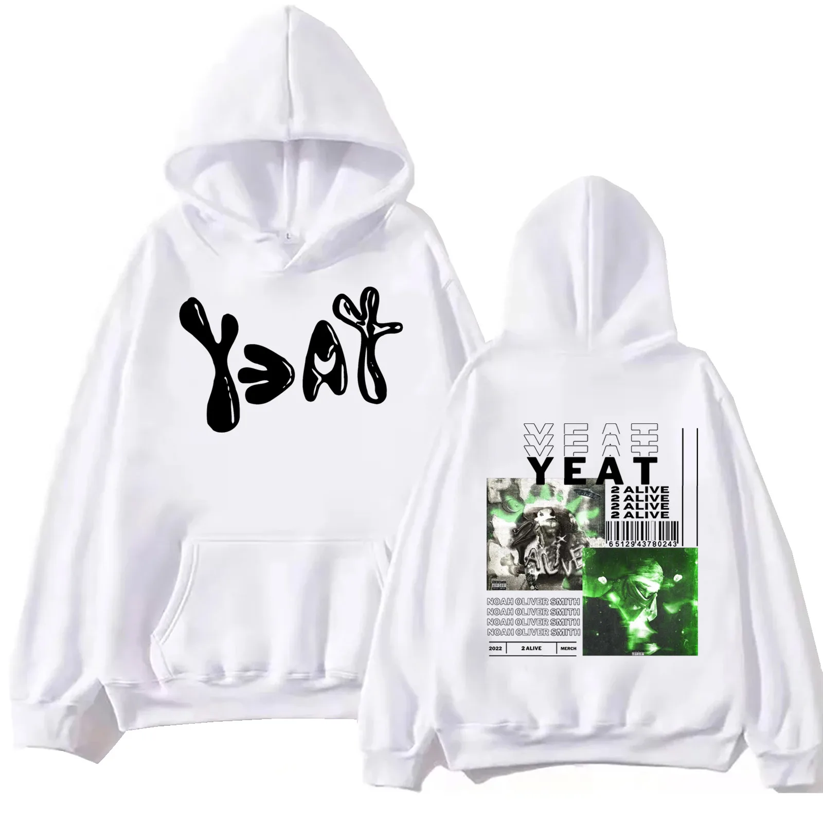 Yeat 2093 Hoodie Harajuku Hip Hop Pullover Tops Sweatshirt Music Fans Gift