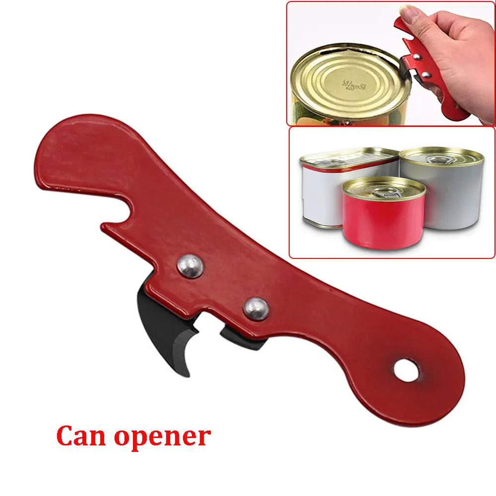 

1PCS Stainless Steel Portable Bottle Jar Opener Kitchen Gadget Easy Multi-function Can Opener Safety Side Cut Manual Tools