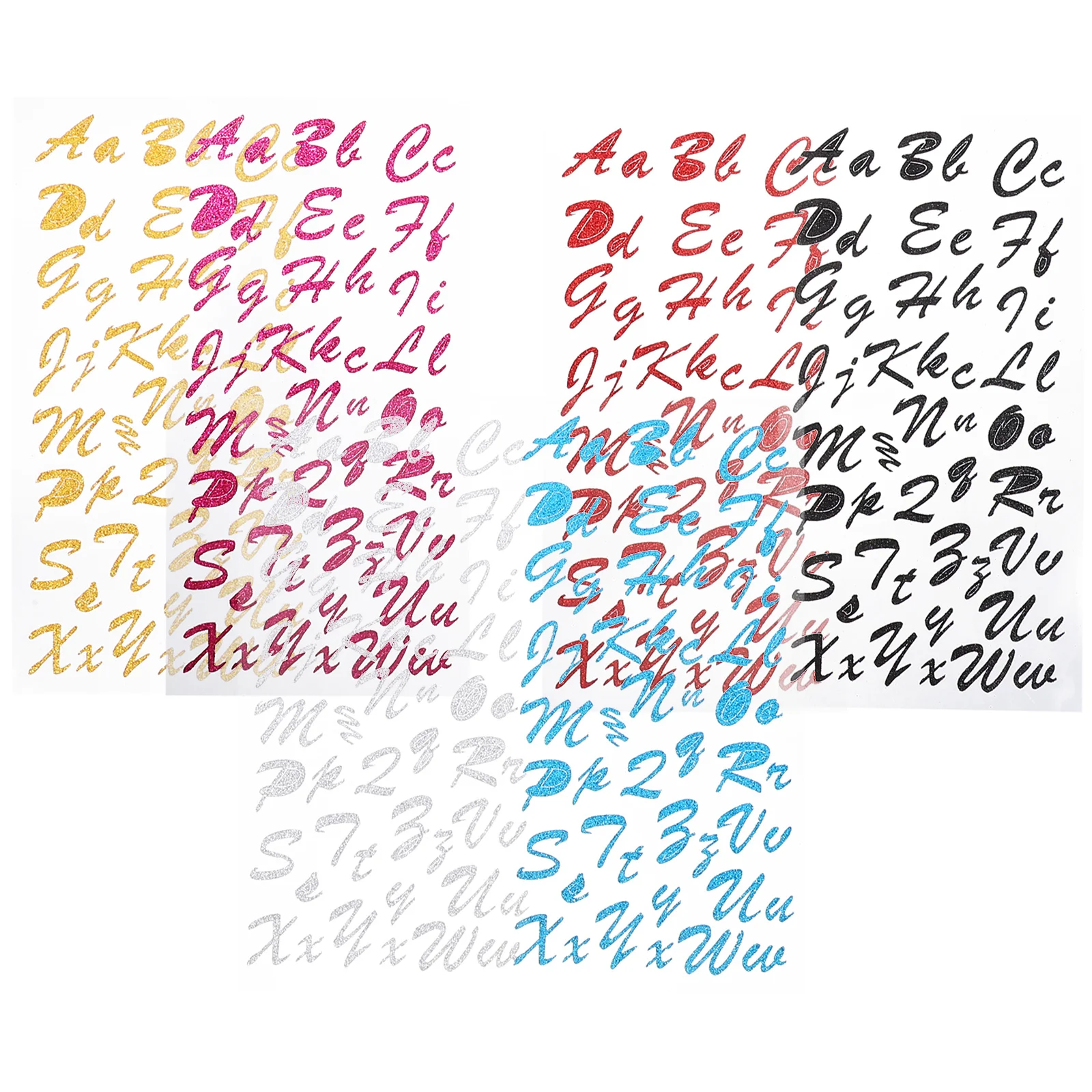 

6 Sheets Alphabet Number Stickers Long Lasting Not Easy to Tear Fade Ideal for Scrapbooking Journal Supplies Decals