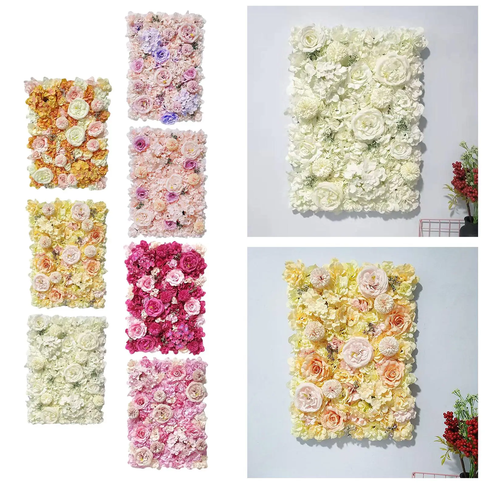 40x60cm Romantic Flower Panels Silk Flower for Birthday Wedding Decoration