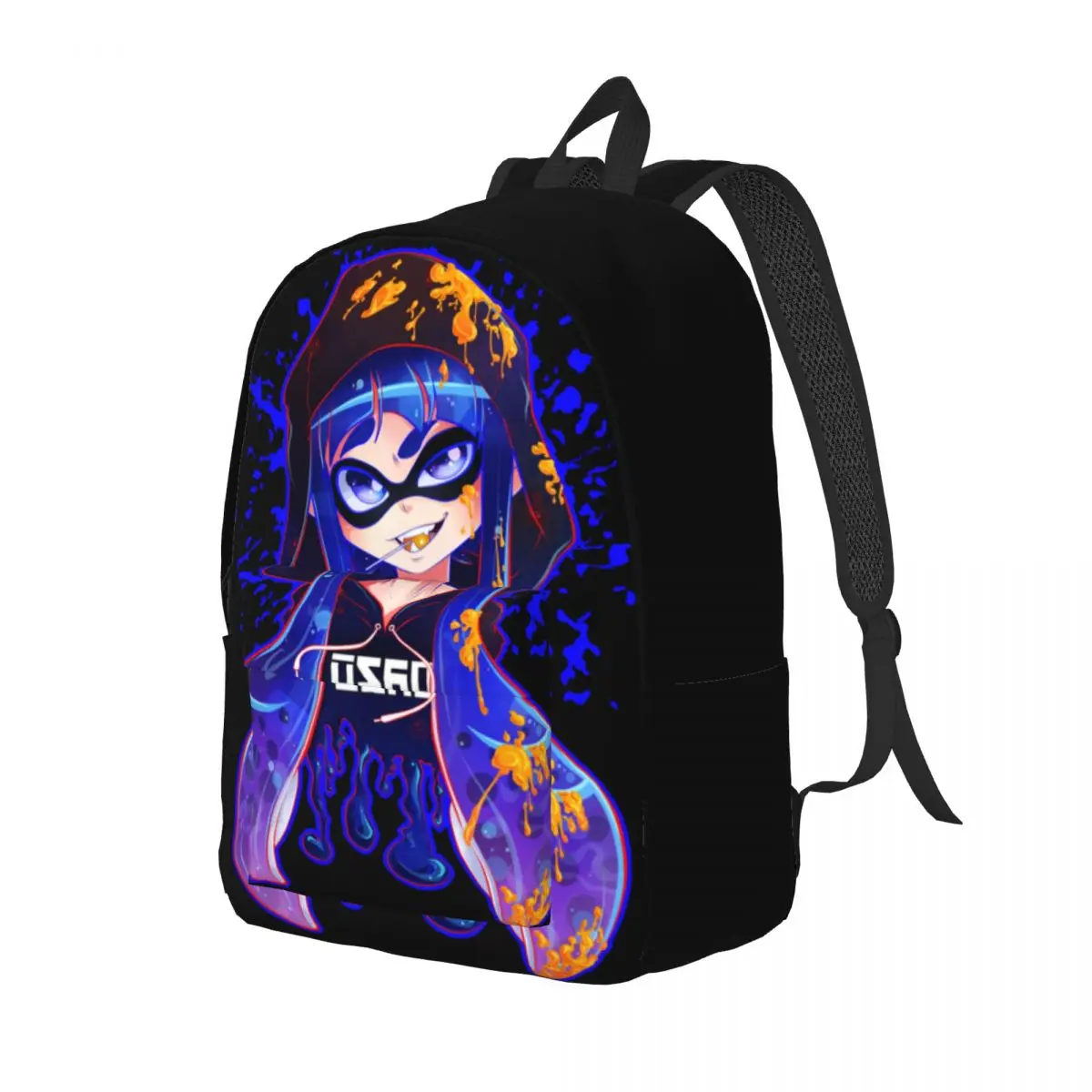 Mochila Splatoon Inkshot para crianças, mochila escolar estudantil, mochila Squid Ink Game, bolsa primária pré-escolar com bolso, menino e menina