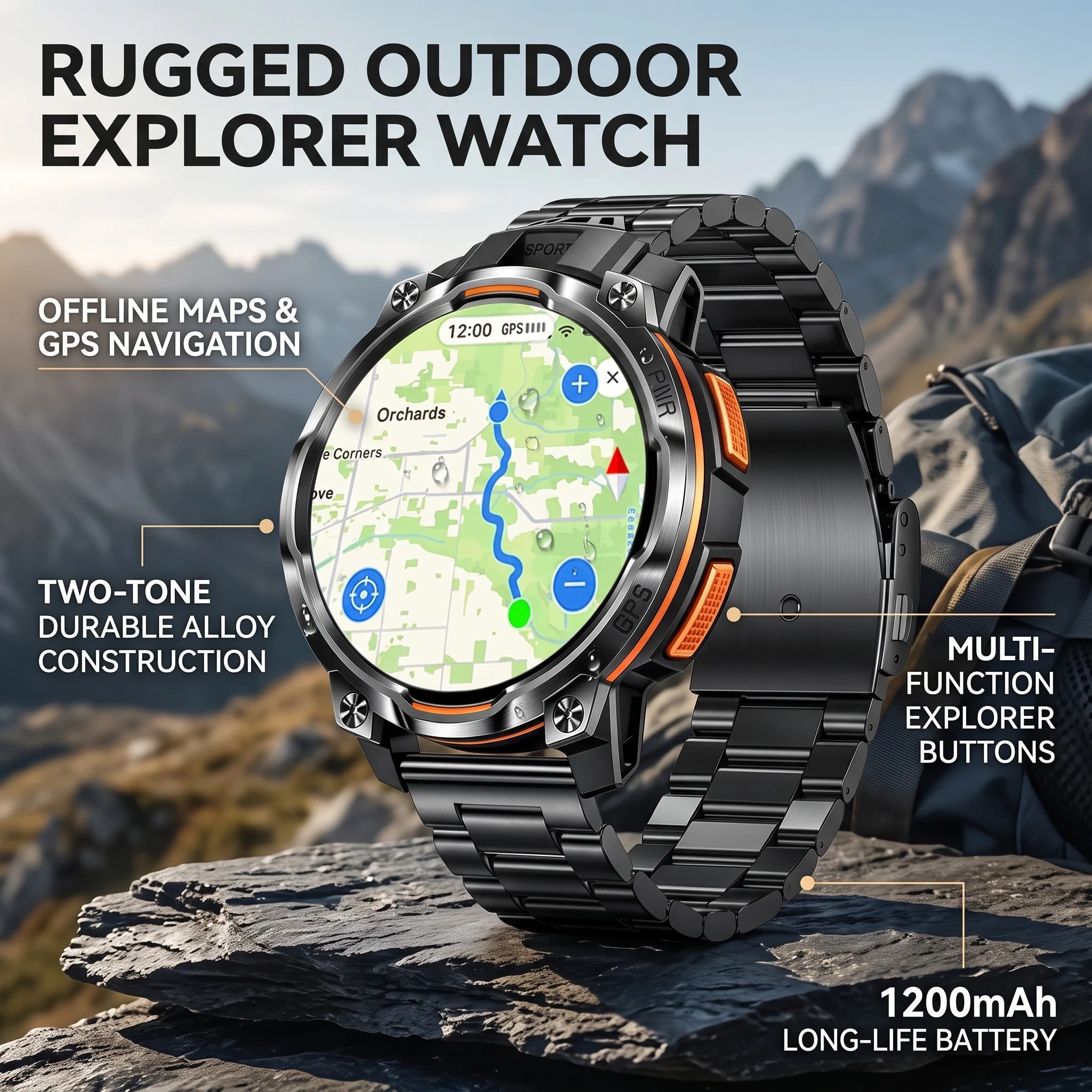 Watch Vs Smartwatch - New 1200mAh Battery Military Smartwatch Men