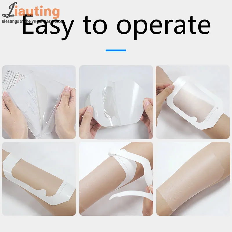 

Hot Sale 10Pcs Transparent Film Dressing Waterproof Wound Bandage Adhesive Patches Post Infusion Indwelling Needle Fixing Paste