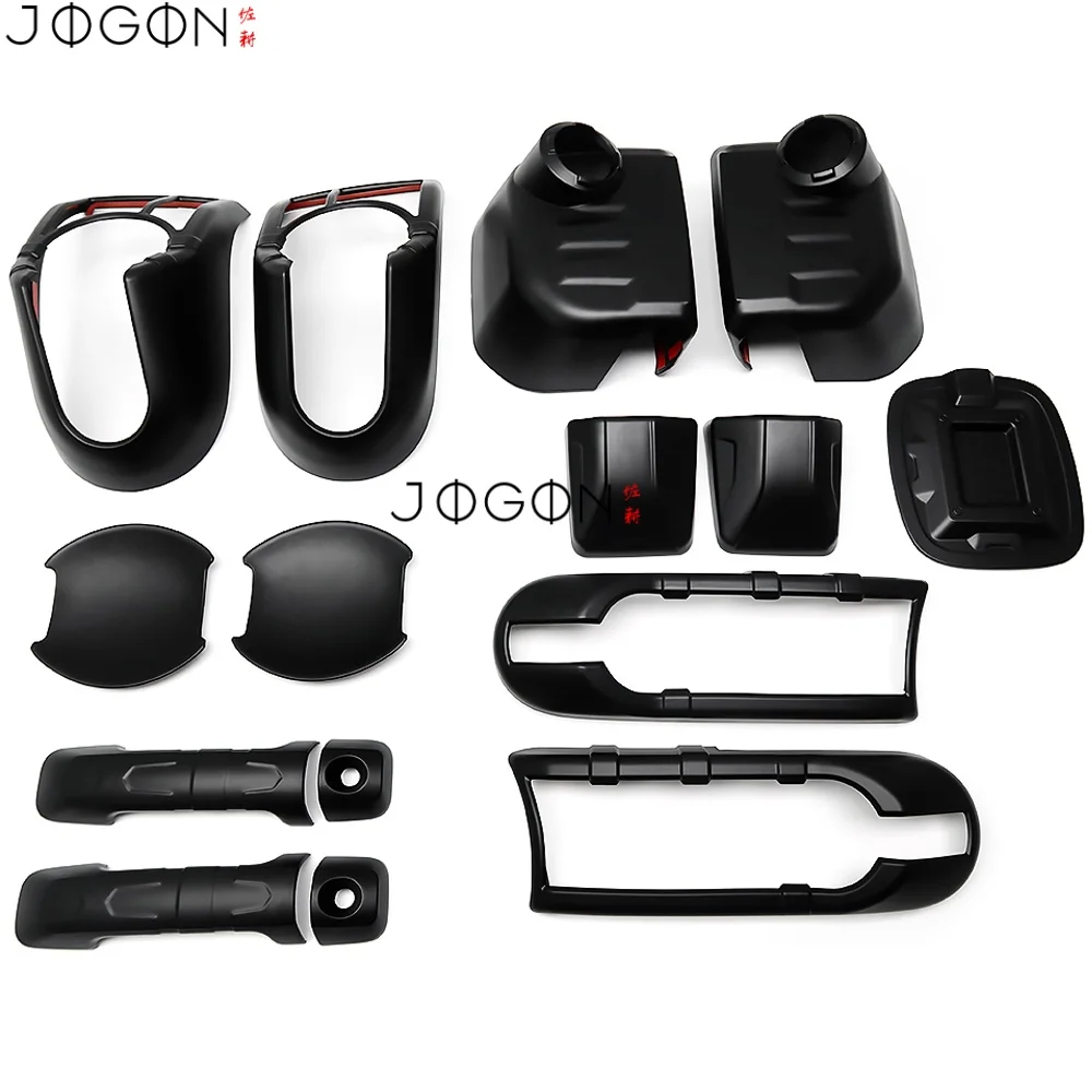 Per Toyota FJ Cruiser 2007-2022 Nero Opaco Auto Tappi Per Specchietti Posteriore Maniglia Della Porta Ciotola Della Luce di Nebbia Telaio di Copertura Del Serbatoio Del Carburante accessori