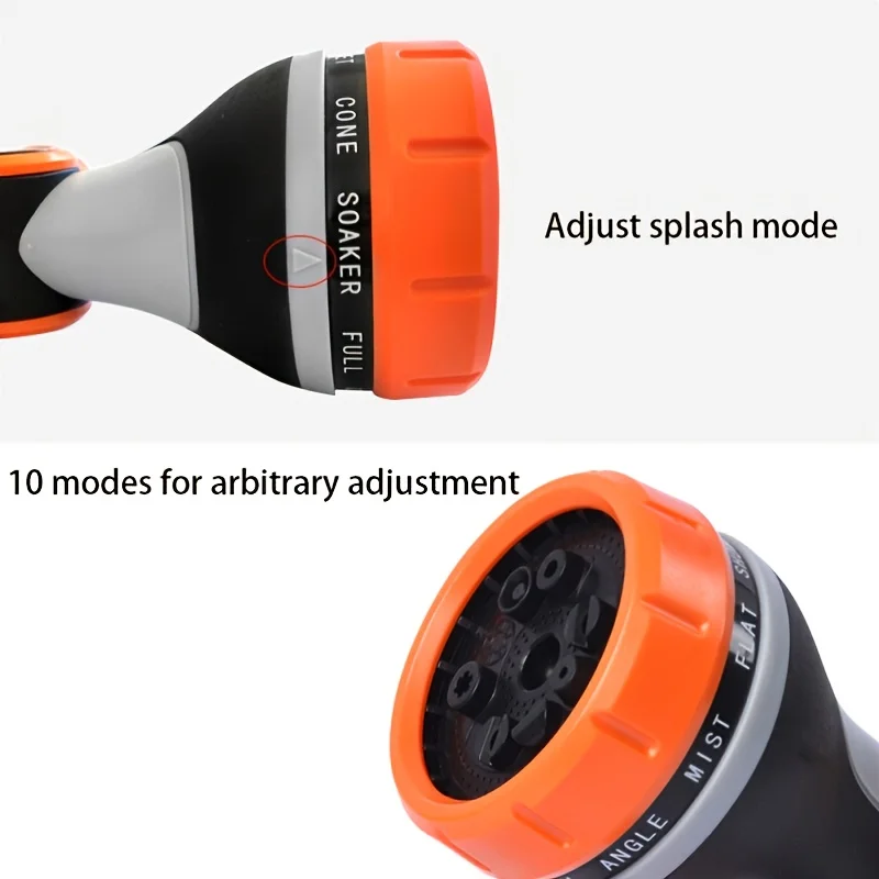 Multi Functional Garden Spray Gun Set, 8 Modes, Handheld Nozzle, Quick Connector, Used For Outdoor Irrigation Supplies