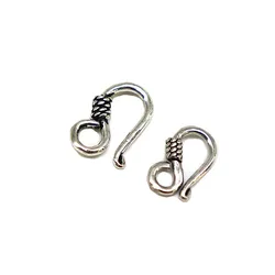 100% 925 Sterling Silver Connectors for Necklace Bracelet Clasp Hooks Jewelry Making S Style DIY Accessories 15mm High Quality