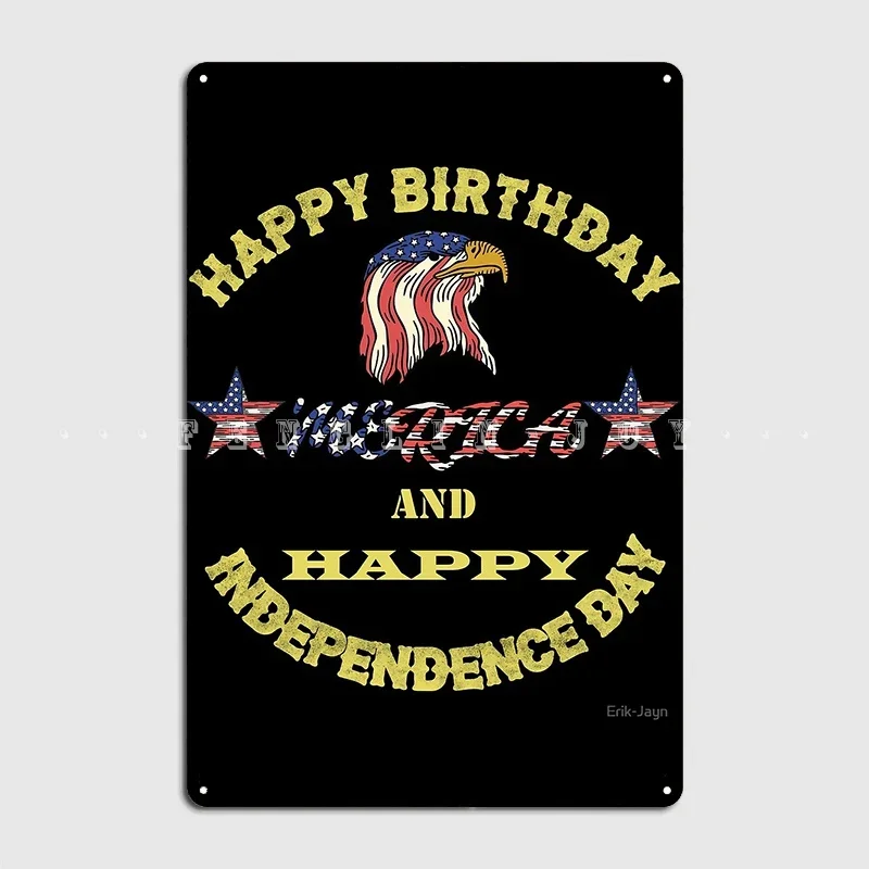 4th Of July Independence Day Made In Usa Party Like It's 1776 Metal Sign Bar Cave Plaques Printing Tin Sign Poster