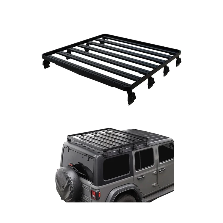 

New 4X4 Off-road Black Steel 4 Door Luggage Rack Cargo Basket Half Short Roof Rack for Wrangler JL