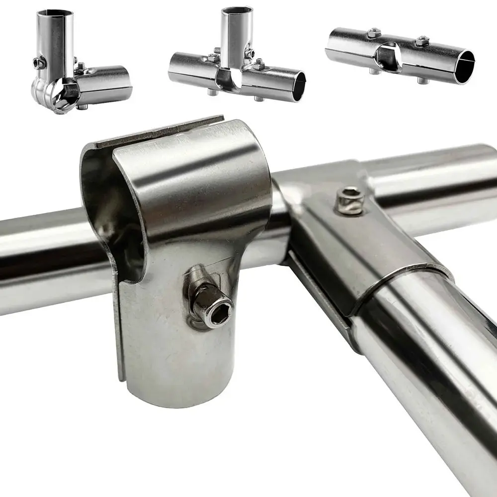 1Pc Round Fixed Clamp Furniture Hardware Clothes Display Rack Pipe Joint Tube Connector Rod Support
