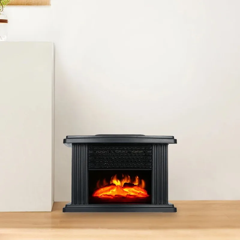 سخان الموقد الكهربائي المحمولة الموقد مع تأثير لهب الرقص الواقعي ثلاثي الأبعاد الموفرة للطاقة سطح المكتب سخان الهواء الدافئ الولايات المتحدة الاتحاد الأوروبي