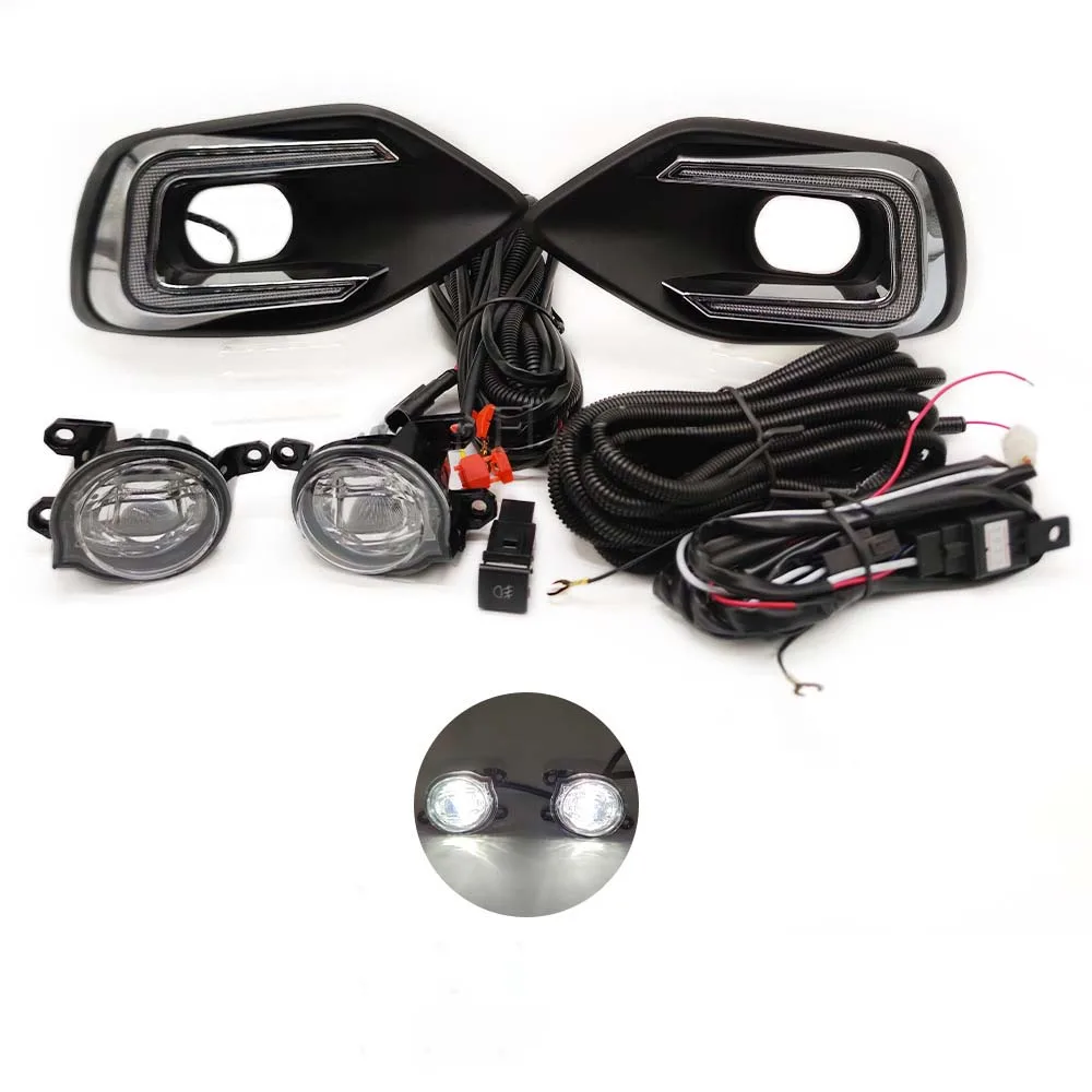 

1 Set 4X Front Bumper Foglight Daytime Running Light Day Light DRL Fit for Suzuki Swift 2024 2025 Replace The Fog Lights