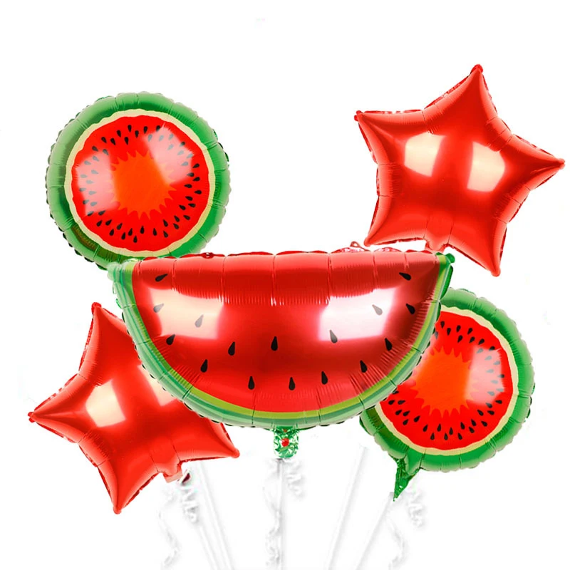 

New Watermelon Balloon Set Fruit Party Birthday Theme Decoration Decoration Aluminum Foil Balloon Wholesale Children's Toy Balon