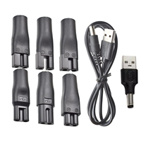 8 PCS Power Cord 5V Replacement Charger USB Adapter Suitable for All Kinds of Electric Hair Clippers