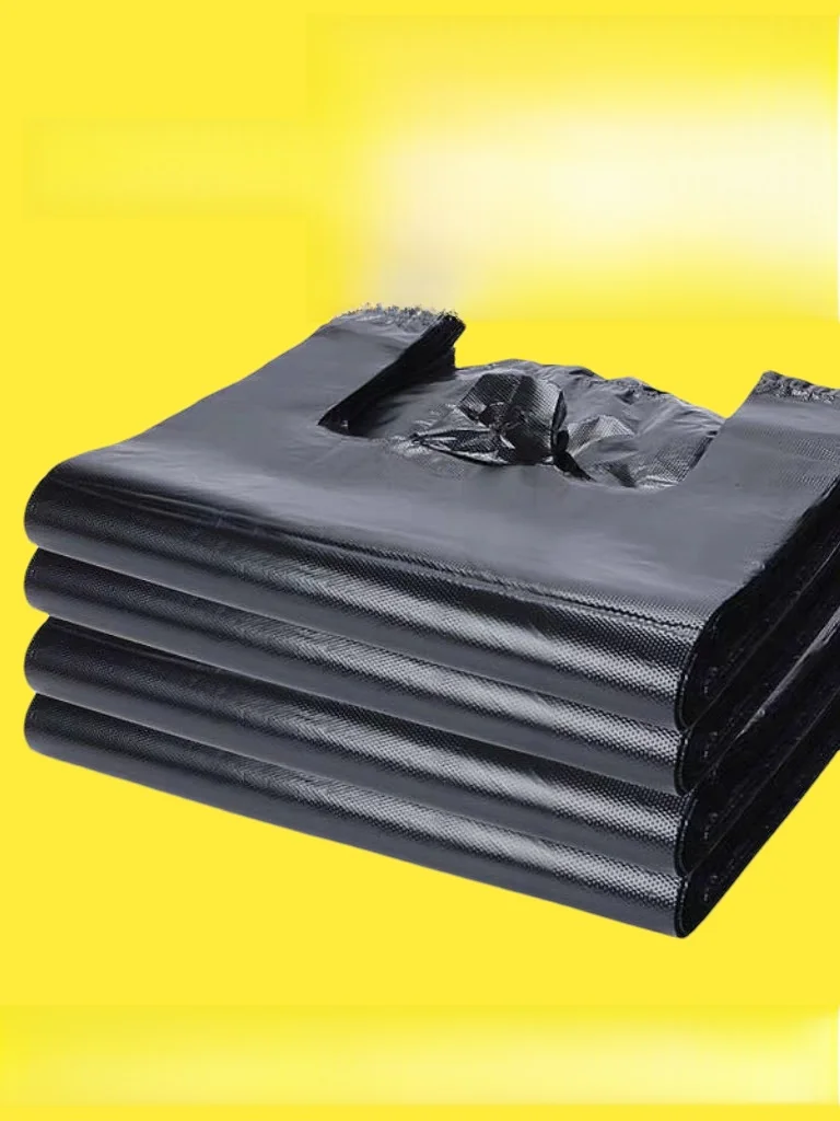 厚手のプラスチック製ゴミ袋-業務用厨房廃棄物用-ハンドヘルド-中型・大型-レストラン用-ベストスリーブ付き-バスルーム用-家庭用