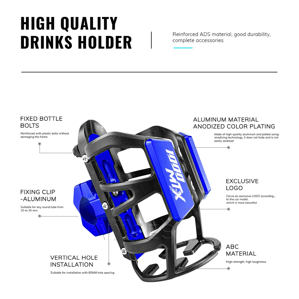 For CFMOTO 1000MTX 1000MT-X 1000MT X Motorcycle Beverage Water Bottle Cage Drinks Holder Water Cup Holder