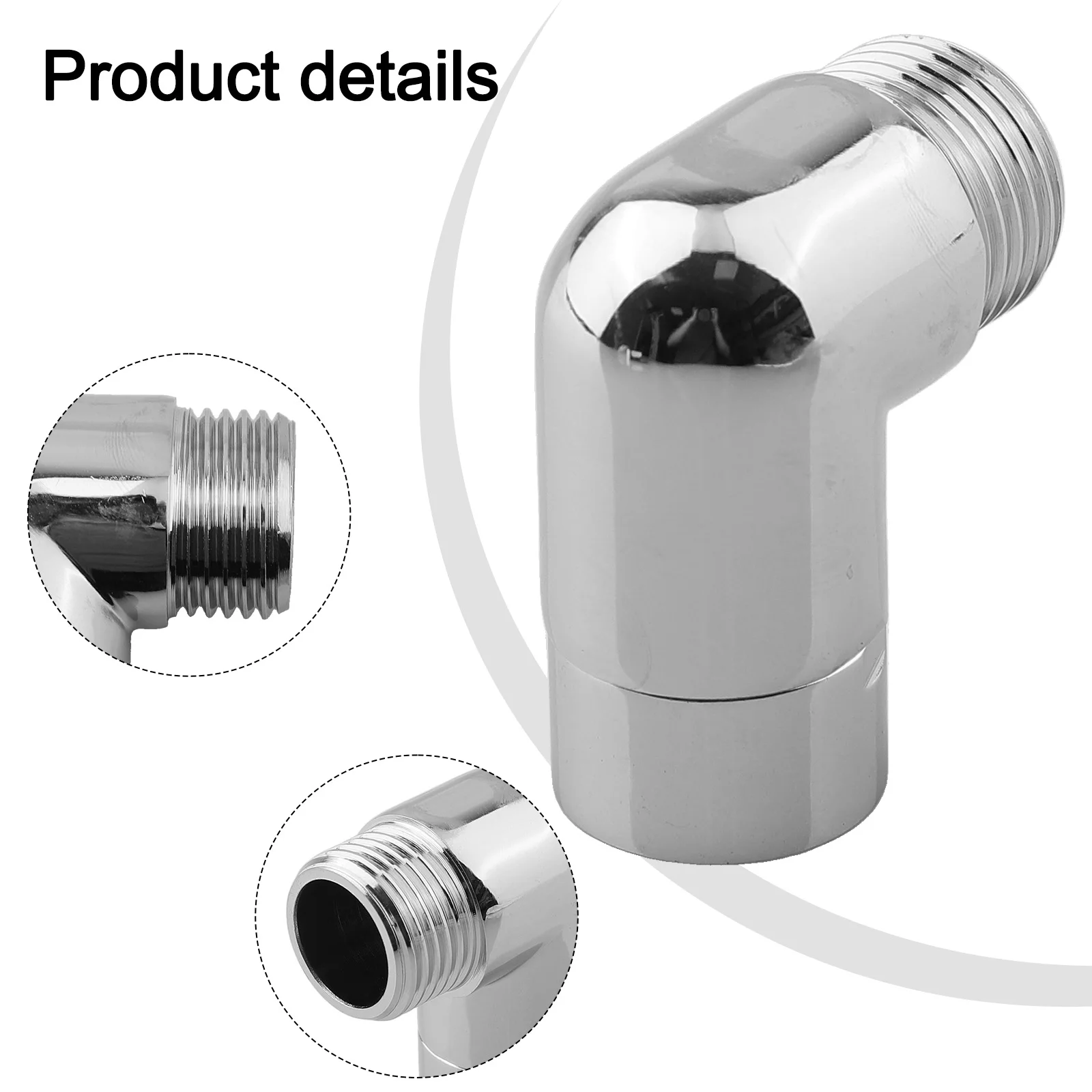 For Handheld Shower Shower Head Angle Adapter As Shown In The Picture Copper Material Easy Installation High-quality Materials