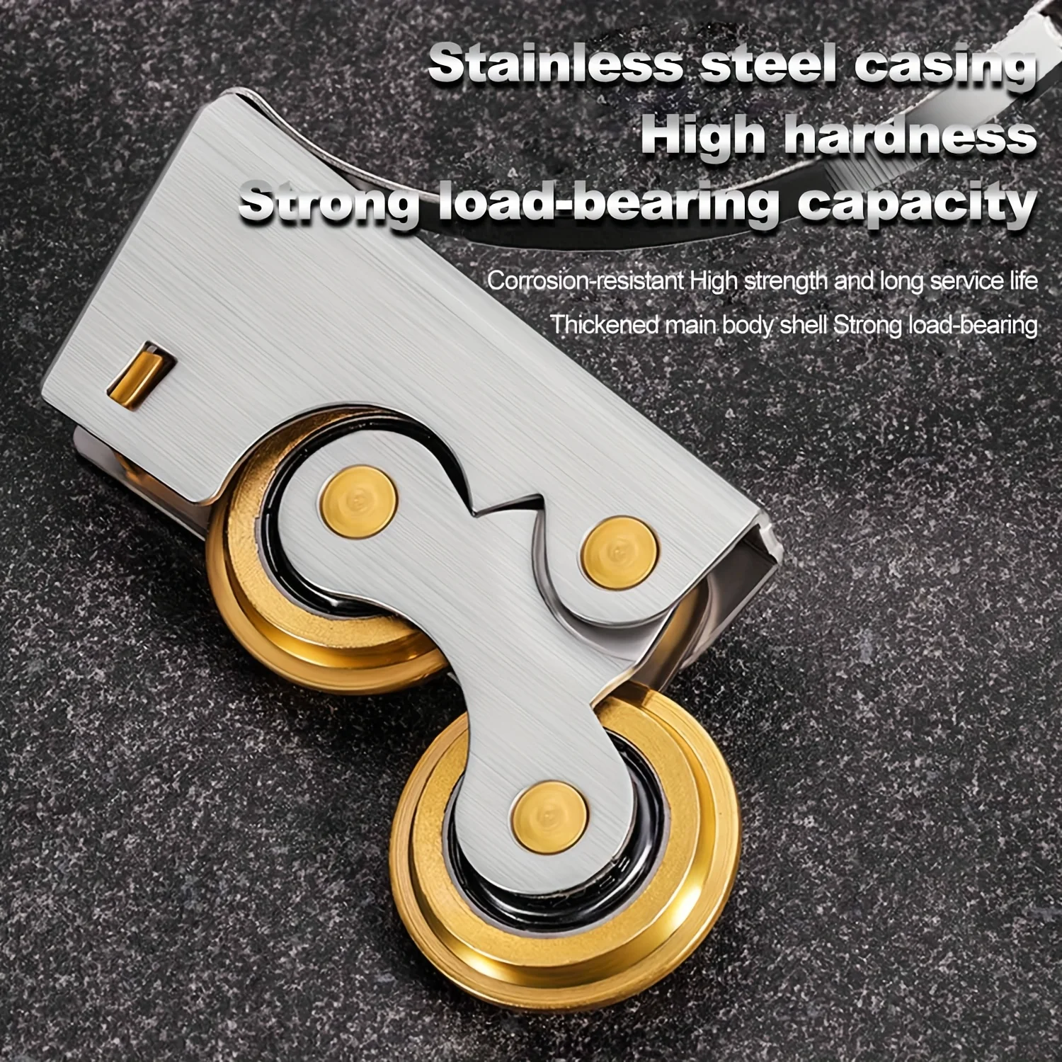 2pcs Sliding Door Pulley Cam System Single Wheel Electroplating Sliding Door Window Pulley Stainless Steel