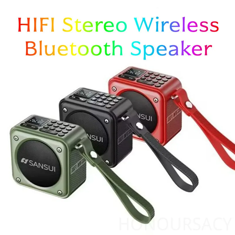 

HIFI стерео беспроводной Bluetooth-динамик Sansui U3 портативный мини FM-радио 1200 мАч перезаряжаемый MP3 Walkman TF/USB Спорт на открытом воздухе