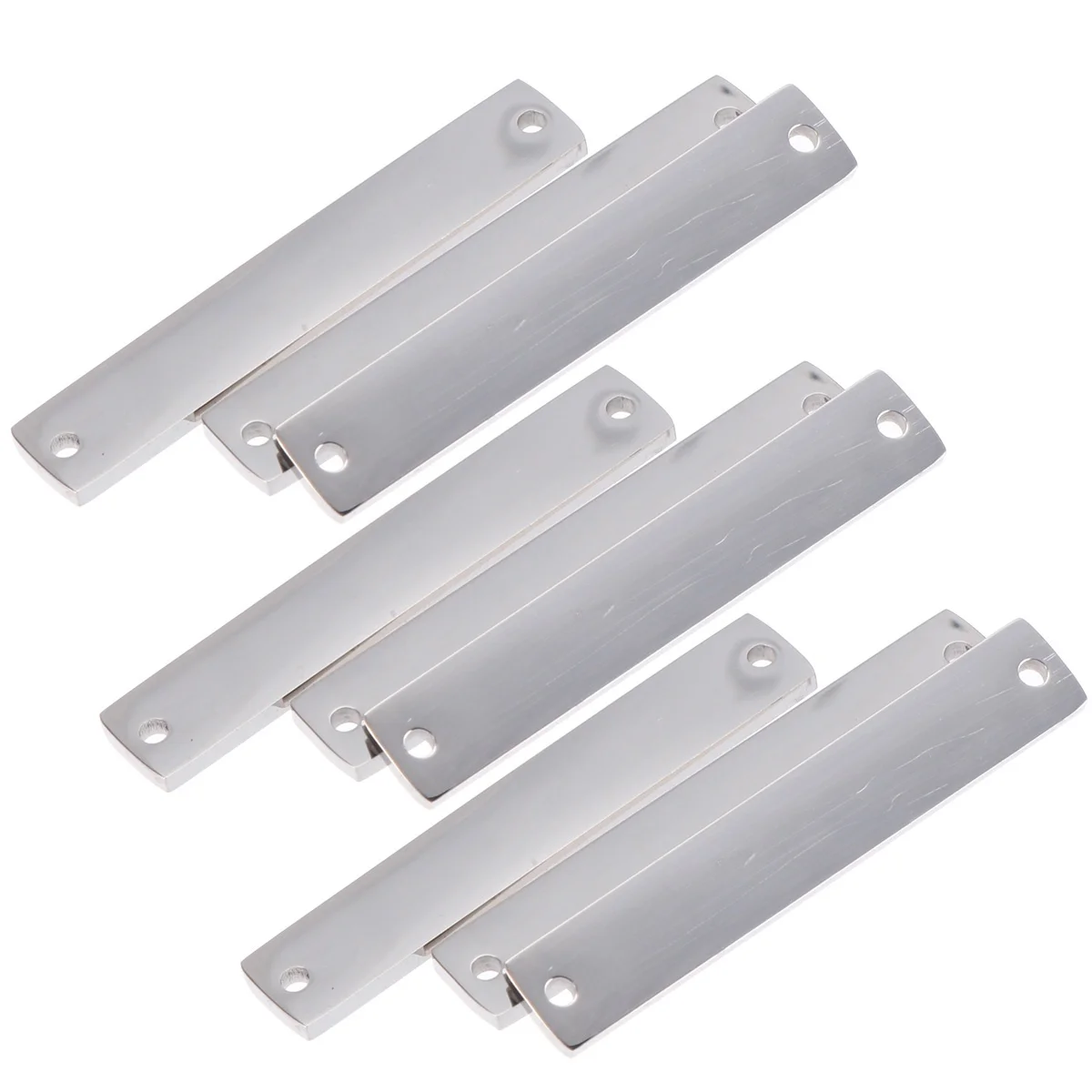 

10 pcs Double Holes Connector Stainless Steel Metal Jewelry Accessories Mirror Finish Diy Hanging Pendants For Keychain Bag