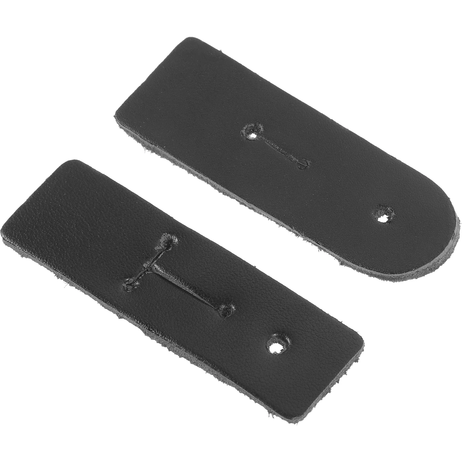 2 Pcs Hanging Pieces Clarinet Cling Thumb Pad Black Pu Neck Strap