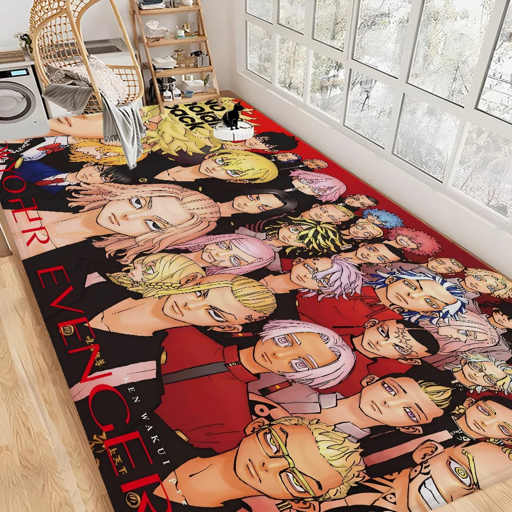 

T-tokyo Revengers-S Anime Floor Mat Rectangle Anti-slip Home Soft Badmat Front Door Indoor Outdoor Mat Hotel Decor Mat