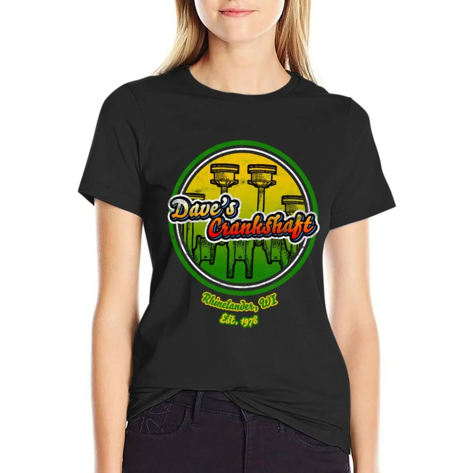

Dave's Crankshaft T-Shirt shirts graphic tees blacks kawaii clothes plain clothes for woman