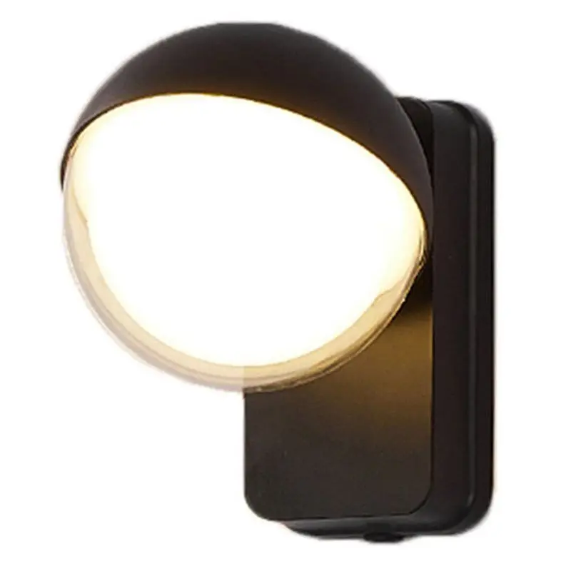 

ABMI-Aluminum Waterproof Wall Lamp Rotating Luminous Human Body Induction Balcony Bedroom Light Simple Style,