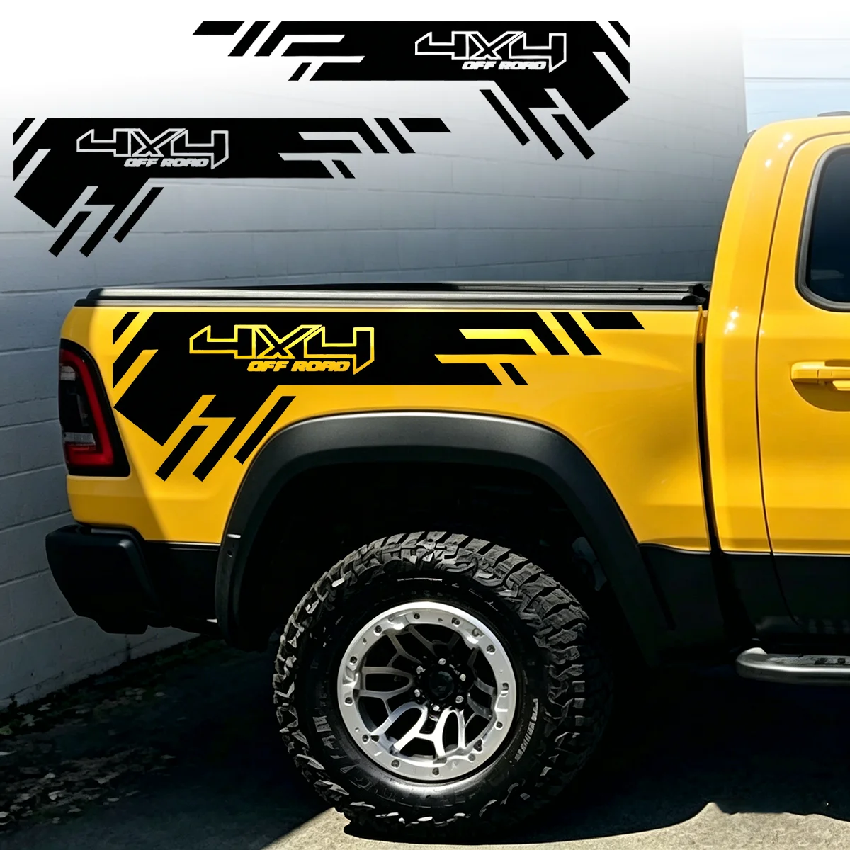 Universal Pickup Truck Side Sticker For Hilux Dmax RAM TRX Raptor F150 Rugged 4X4 Off Road Vinyl Graphics Decals