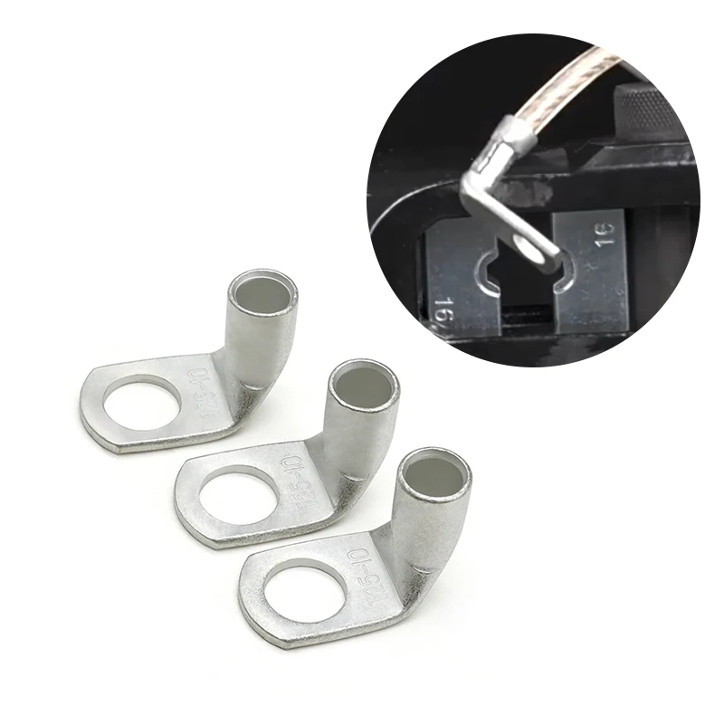L-type 90Degree Right Angle Lug  Wire Terminals 2 ~ 50pcs Tinned Copper Automotive Crimp Terminal Crimp Electric Cable Connector