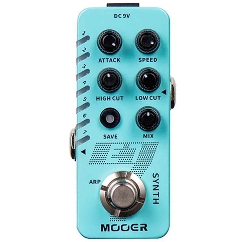

MOOER E7 Synth Guitarra Effect Pedal Polyphonic 7 Synthesizer Tones Individual Arpeggiator For Each Tone Electric Guitar Parts