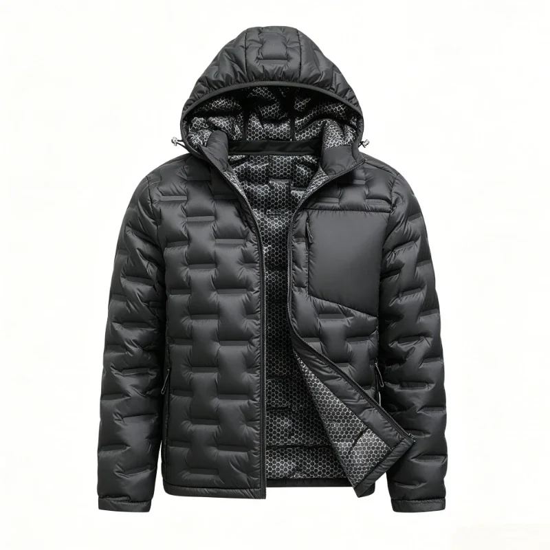 Brand Graphene Self-heating Puffer Jacket Man Windproof Pleated Padded Jackets Man Classical Warm Winter Down Coat Male Parkas