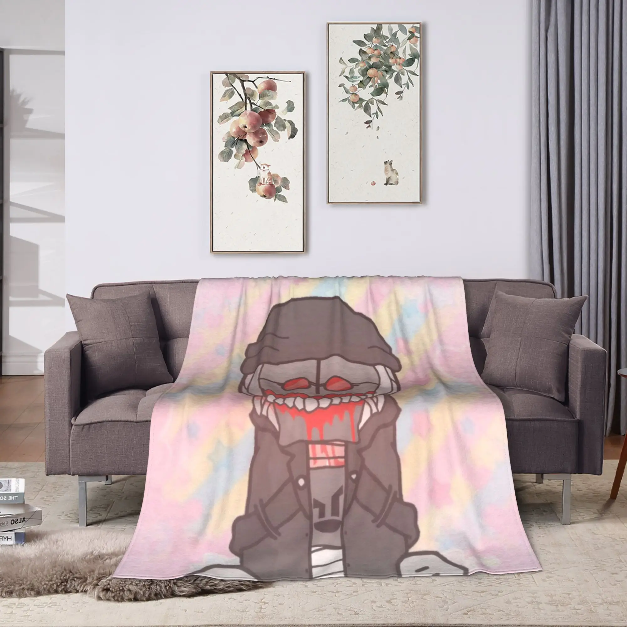 MADNESS COMBAT Hank Flannel Blankets Winter  Super Warm Bedding Throws for Students Bedroom Aesthetic Bedspread Sofa Bed Cover
