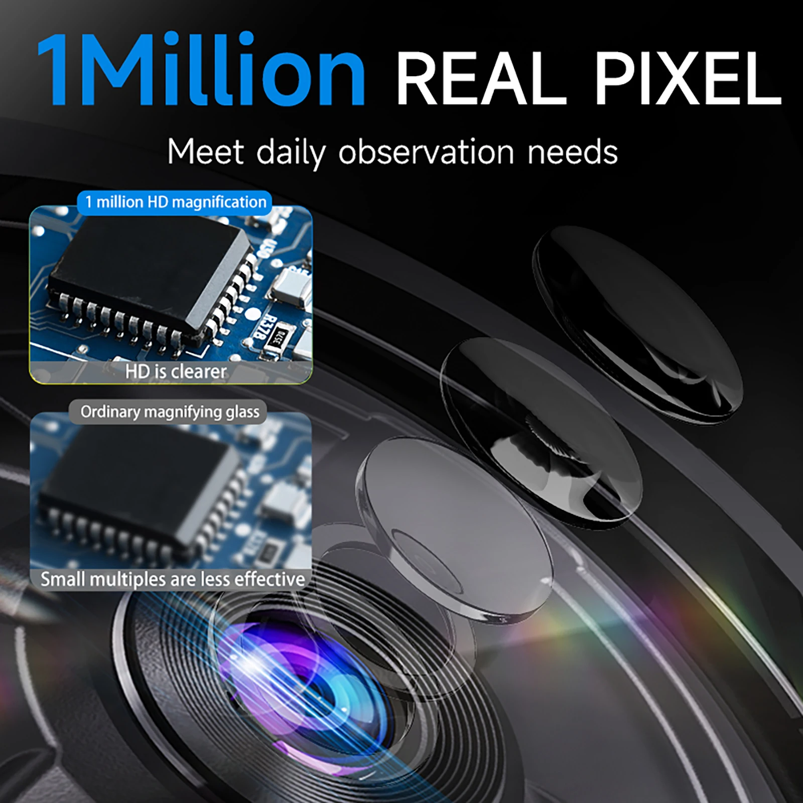 Microscope for Kids 100X Portable Kids Microscope Mini Scope Educational Science Toys with 2 Inches 1080P Screen Support PC