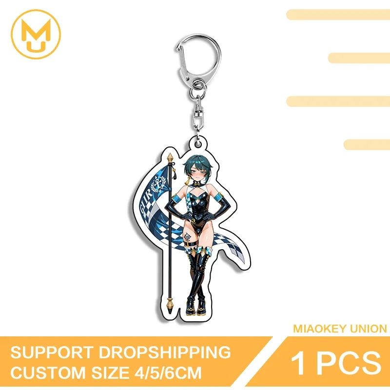 Racing Femboy Alluring Standing Posture Acrylic Key Chains Hot Selling Charming Accessories Popular Packbage Decorations